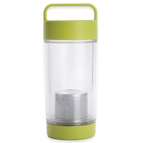 티앤라이프 스마트 에코 티 텀블러 물병, 그린, 380ml, 1개