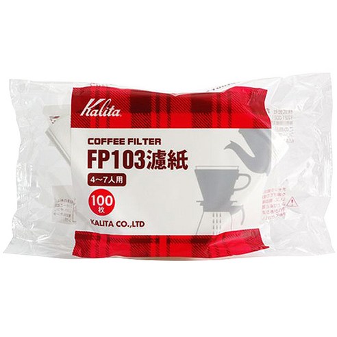칼리타 필터 FP-103, 100개입, 1개, 화이트