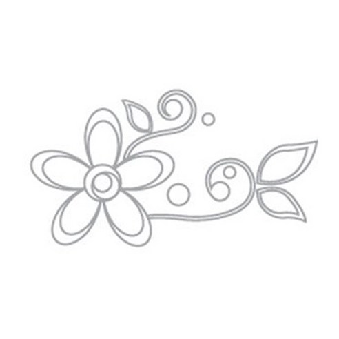 메이크스그래픽스티커, 라인플라워A(Gray)