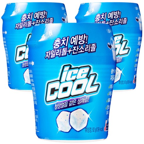 해태제과 아이스쿨 껌, 82g, 3개