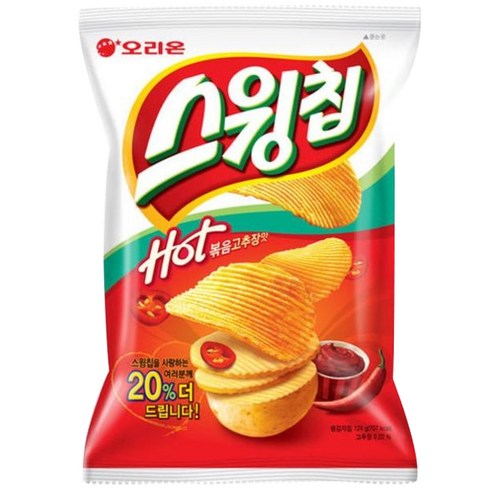 스윙칩 핫 볶음고추장맛, 124g, 1개