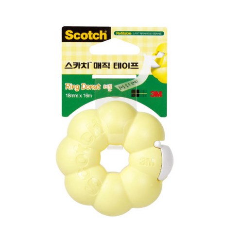 3M 링도넛 매직 테이프 디스펜서, 라즈베리, 4개 다이소테이프디스펜서