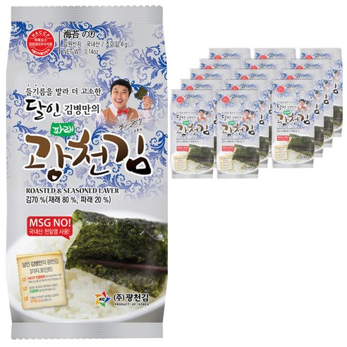광천김 달인 김병만의 파래식탁김, 15개, 15개