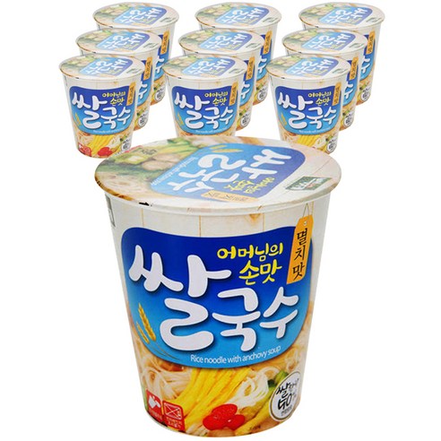 백제 쌀국수 멸치맛 미니컵, 58g, 10개