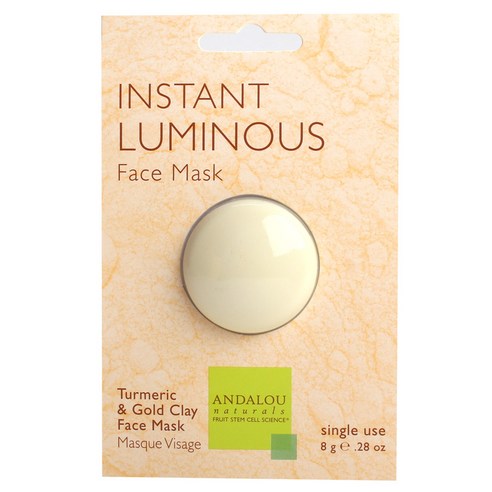 Andalou Naturals 인스턴트 페이스 마스크 8g, Luminous, 1개