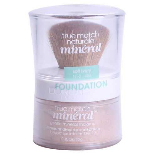 L''Oreal Paris Cosmet 트루 매치 루즈 파우더 미네랄 파운데이션 10g, Soft Ivory, 1개