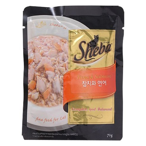 쉬바 고양이 주식 파우치, 생선, 70g, 1개