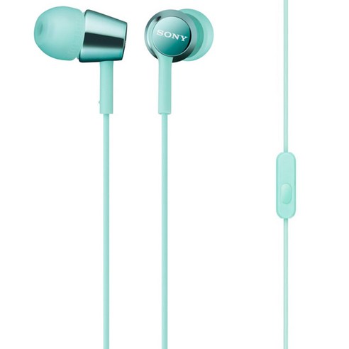 소니 스테레오 이어폰 MDR-EX150AP, 민트블루