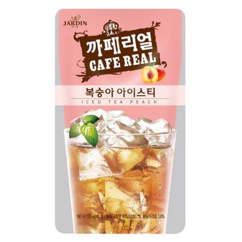 쟈뎅 까페리얼 복숭아아이스티, 190ml, 3개