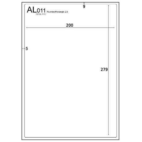 올바른 라벨지 AL011, 1칸, 100매