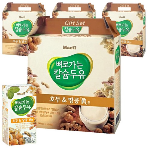 베지밀 뼈에좋은 칼슘두유 검은 콩 깨 쌀, 190ml, 64개