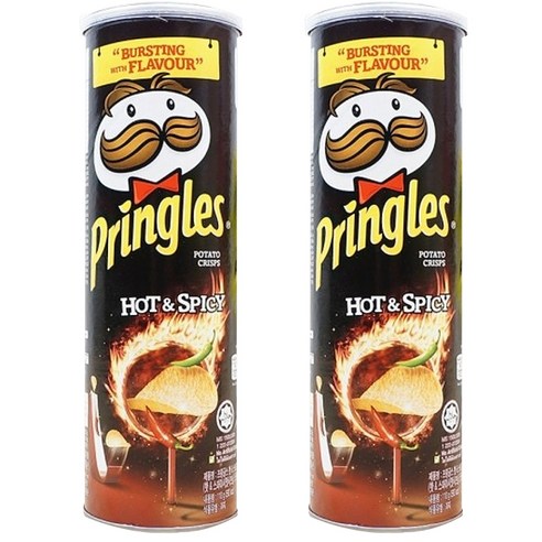 프링글스 핫 & 스파이시 감자칩, 110g, 2개