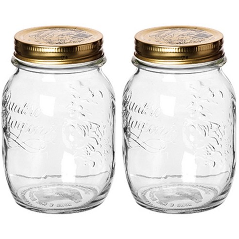 보르미올리 쿼드로 밀폐 유리병 기프트세트, 500ml, 2개