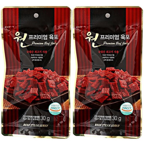 항진 원프리미엄 육포, 30g, 2개