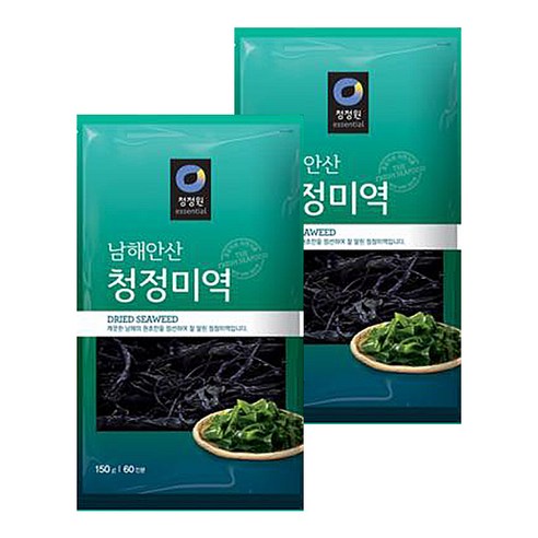청정원 남해안산 청정미역, 150g, 2개
