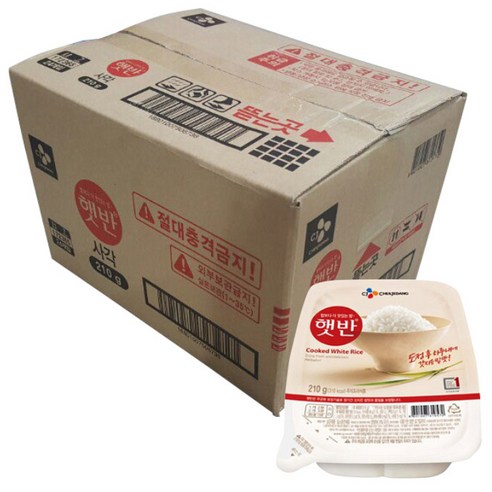 [박스훼손 할인] 햇반 백미 사각, 210g, 24개