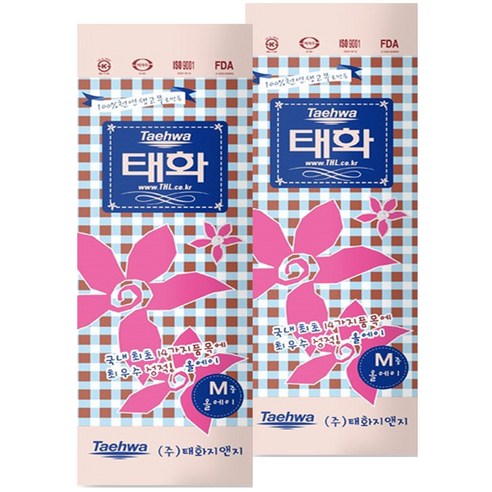 태화 고무장갑 올에이 중(M), 핑크, 2개
