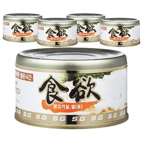 스에꼬 애견 간식캔, 닭고기＋쌀, 100g, 5개
