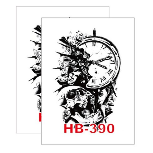 허니걸 타투 타투스티커 2개, HB-390