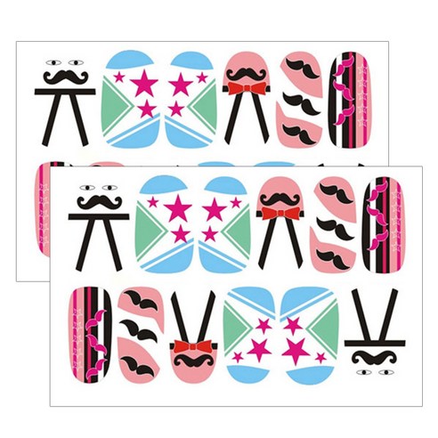 허니걸 네일 패치 스티커2개, XH-063, 2개