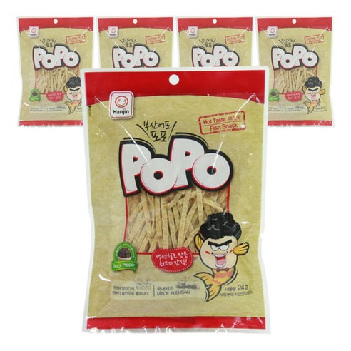 [한진식품] 부산어포 포포, 24g, 5개