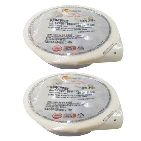 [짱죽] 3단계 이유식, 블루베리한우진밥, 180g, 2개