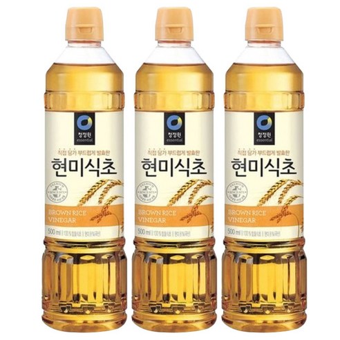 청정원 현미 식초, 500ml, 3개