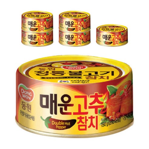 동원 매운 고추참치 통조림, 150g, 6개