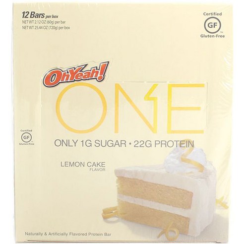 오예원 프로틴 바 12개입 글루텐 프리 22g 프로틴, Lemon Cake
