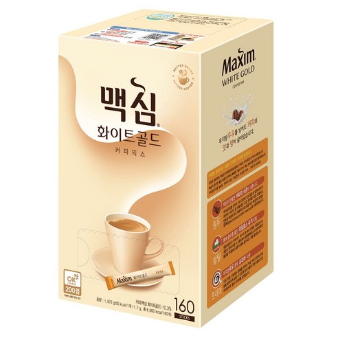 맥심 화이트 골드 커피믹스, 11.7g, 160개