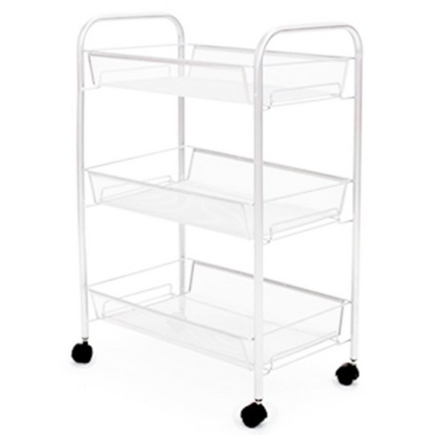 틈새수납장 아이리스코리아 메탈 메쉬 선반 카트 화이트, 1개 Best Top5