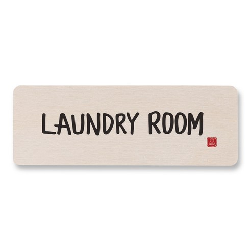 1AM 캘리그라피 도어사인 직사각, LAUNDRY ROOM, 1개