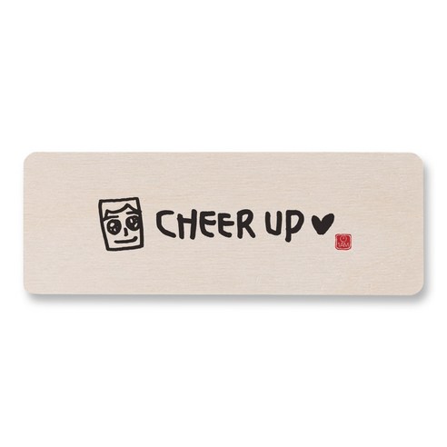 1AM 캘리그라피 도어사인 직사각, CHEER UP, 1개