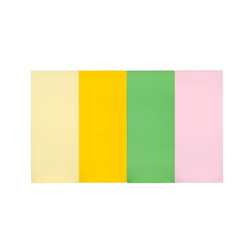 퍼니존 퍼니테라피 아이보리비비드 유아폴더매트, 아이보리 + 옐로우 + 그린 + 베이비핑크