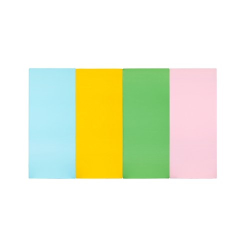 퍼니존 퍼니테라피 스카이블루비비드 유아폴더매트, 스카이블루 + 옐로우 + 그린 + 베이비핑크