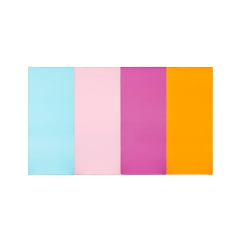 퍼니존 퍼니테라피 스카이블루비비드 유아폴더매트, 스카이블루 + 베이비핑크 + 핫핑크 + 오렌지