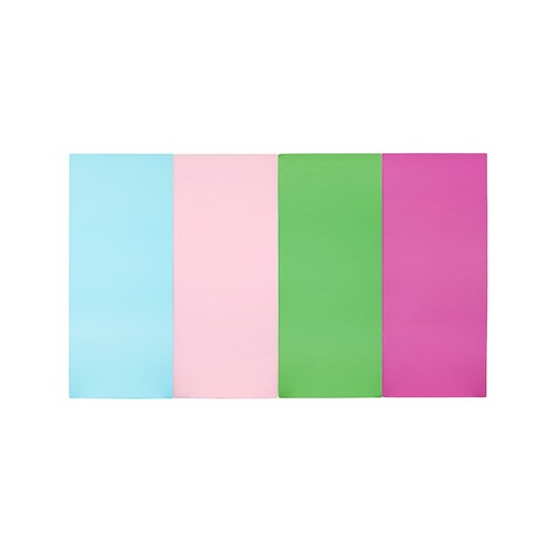 퍼니존 퍼니테라피 유아 폴더매트 스카이블루 비비드 시리즈 2, 스카이블루 + 베이비핑크 + 그린 + 핫핑크