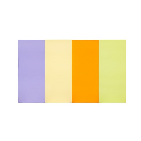 퍼니존 퍼니테라피 바이올렛 비비드 시리즈2 4단 접이식 매트, 바이올렛 + 아이보리 + 오렌지 + 피스타치오