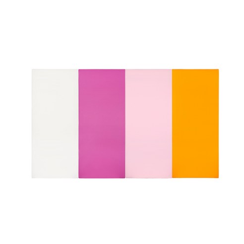 퍼니존 퍼니테라피 화이트 비비드 시리즈2 4단 접이식 매트, 화이트 + 핫핑크 + 베이비핑크 + 오렌지