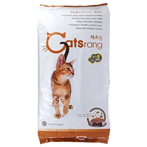 캐츠랑 전연령 인도어겸용 고양이 건식사료, 16kg, 1개