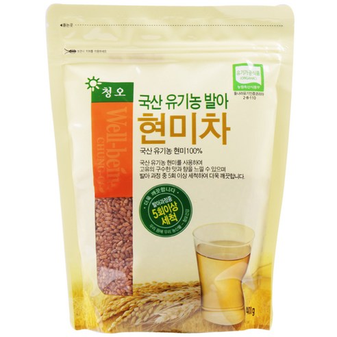 청오 유기농 발아 현미차 알곡, 400g, 1개입, 1개
