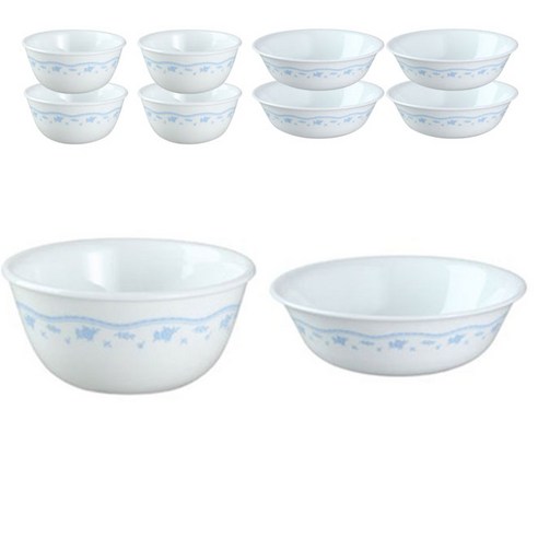 코렐 모닝 블루 공기대접세트, 혼합색상, 공기 5p + 대접 5p, 1세트