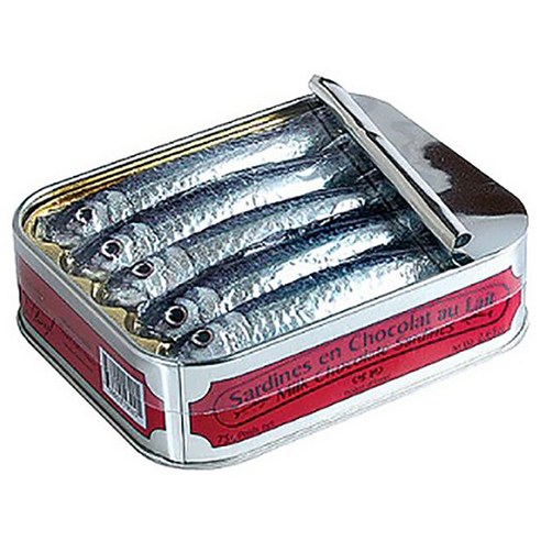 미셸 클뤼젤 필레 드 사르딘느 정어리모양 초콜릿 캔타입, 75g, 1개