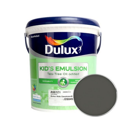 듀럭스 키즈 에멀전 무광 페인트 3L, Thick Smoke