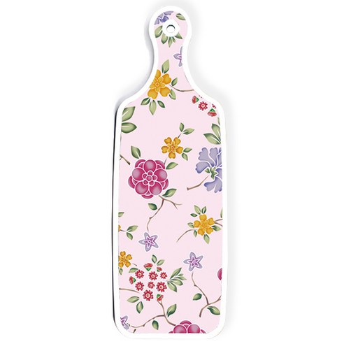 로엠디자인 양면 서빙도마 소나무두목색, 로맨틱레드floral연분홍색, 1개
