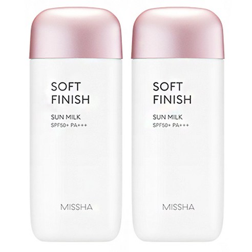 미샤 올 어라운드 세이프 블록 소프트 피니쉬 선밀크 SPF50+/PA+++, 2개