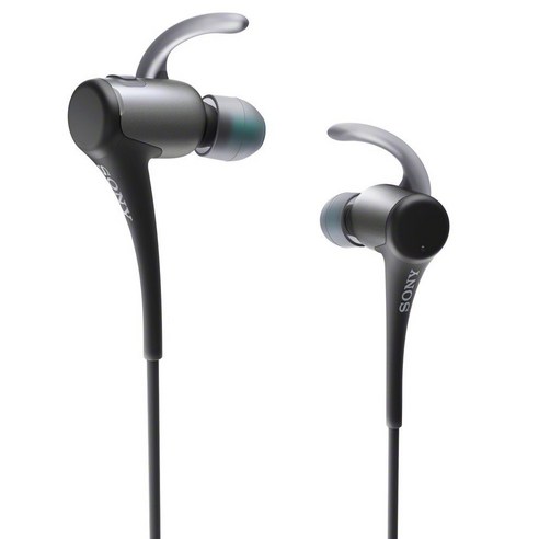 소니 블루투스 방수 이어폰, MDR-AS800BT, 블랙 + 메탈 그레이