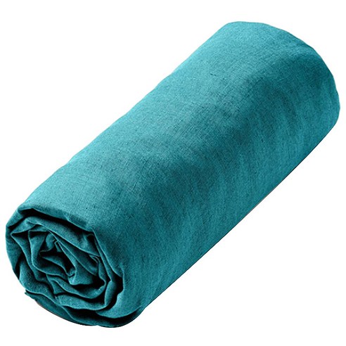 라흐두뜨 린넨 심플 매트리스 커버 F679798, dark turquoise