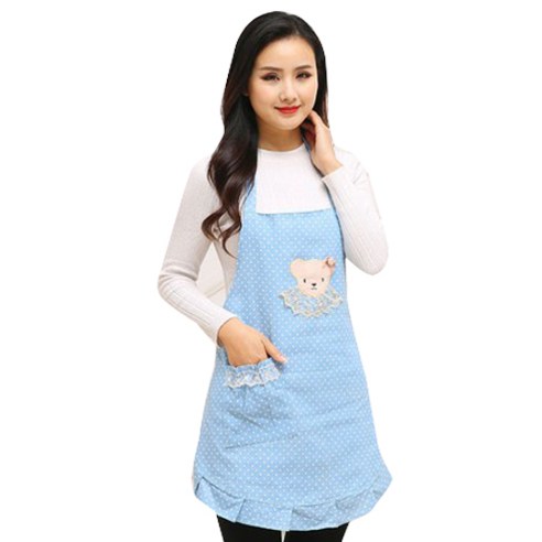 스토어33 곰돌이 도트 앞치마, B, 1개