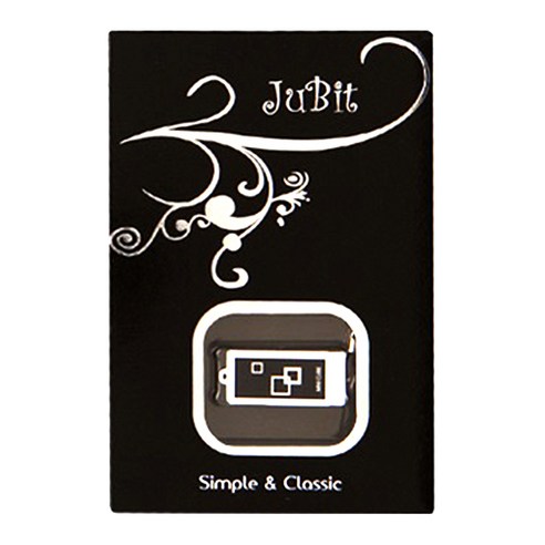 쥬비트 미니 큐브 회전캡형 USB 메모리 블랙, 4GB